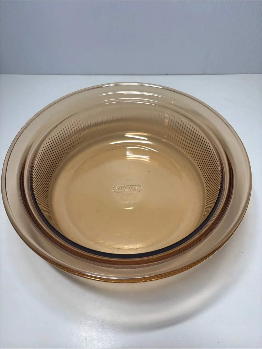 Vision Amber Glass Covered Casserole Dish 2.5qt V-33-B Corning